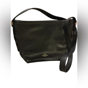 Coach Black Leather Shoulder Bag